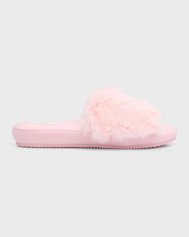 Whitely Plush Open-Toe Faux Fur Slid